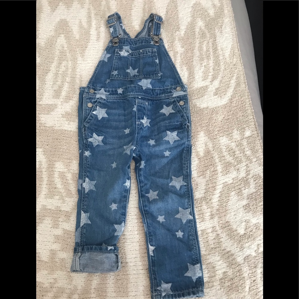 Gap baby denim star overalls